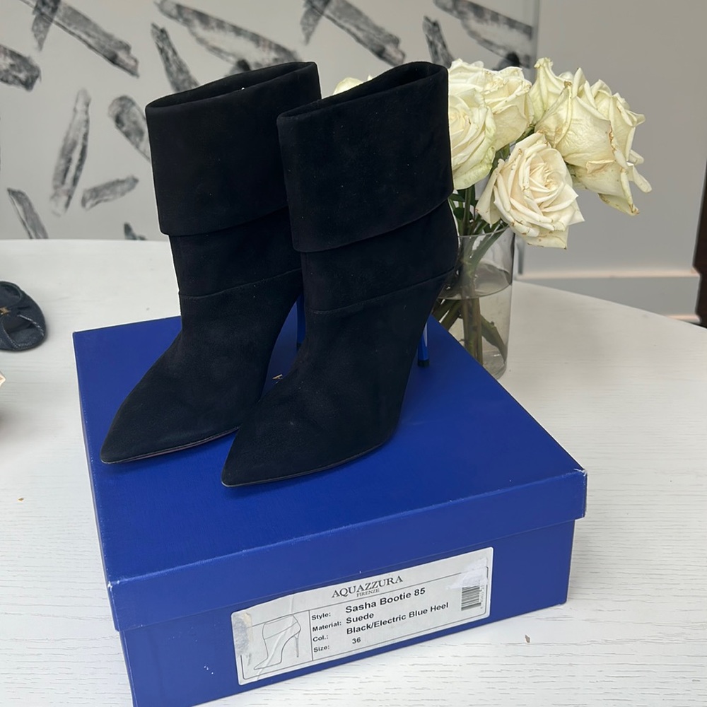 Aquazurra Sasha Black Booties